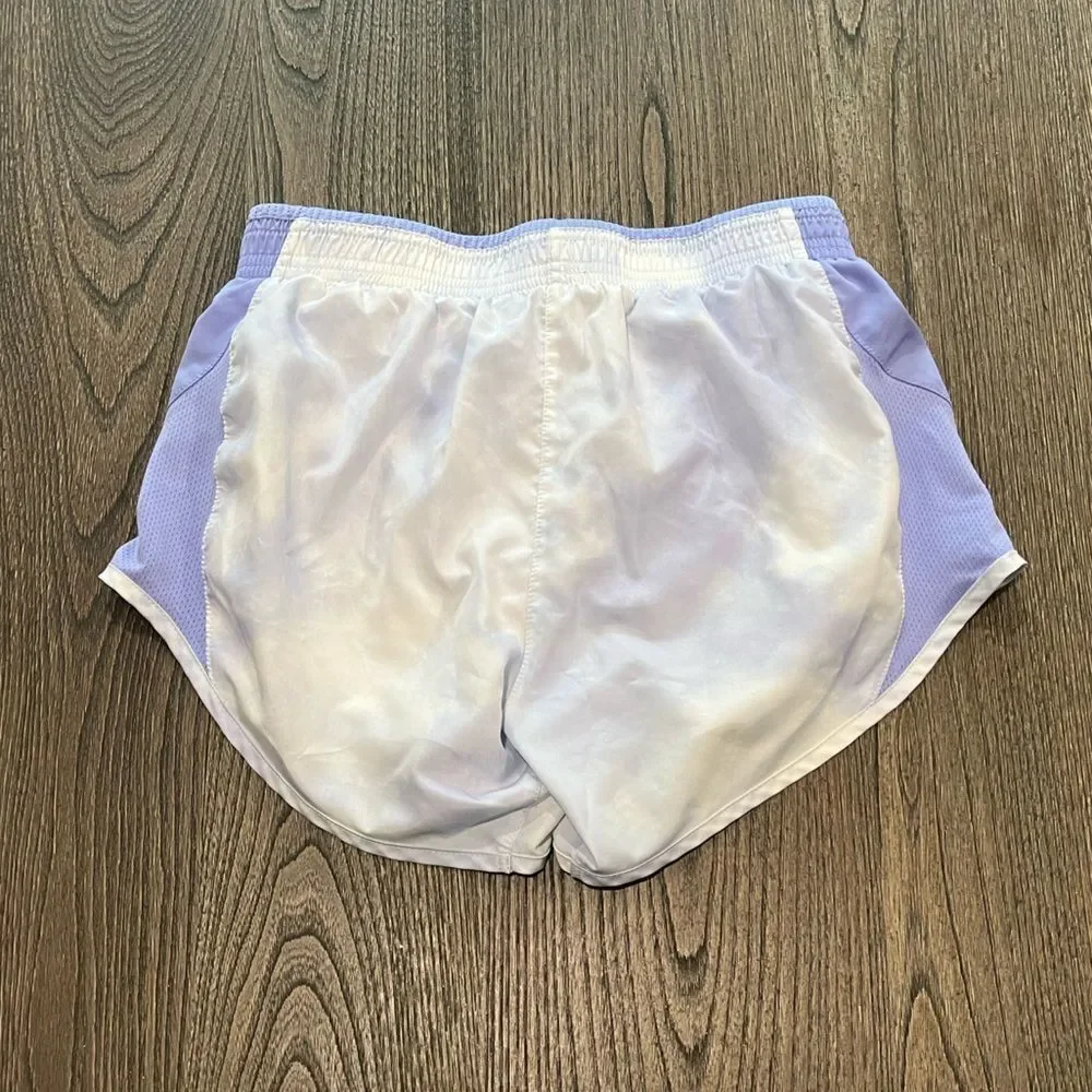 Nike Dri-FIT Athletic Track Shorts White Tie-Dye Pastel Purple Size XS